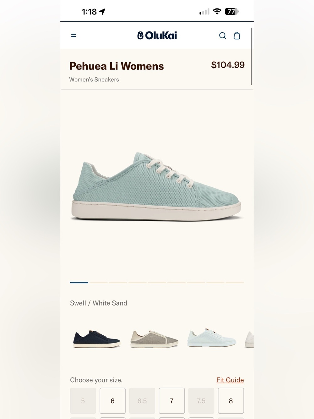 OluKai Pehuea Li Women's Lace-Up Sneakers - Picture 9 of 9